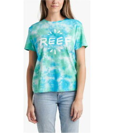リーフ Reef Womens Power Relaxed Cloud Graphic T-Shirt Blue Medium レディース