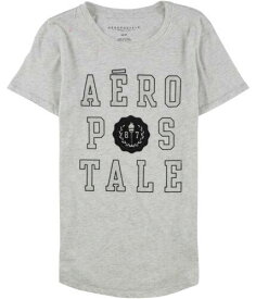 Aeropostale Womens Logo Crest Embellished T-Shirt Grey Medium レディース