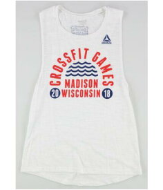 リーボック Reebok Womens Madison Wisconsin 2018 Muscle Tank Top White Small レディース