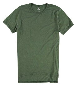 long tail ringer Mens Solid Basic T-Shirt Green X-Large メンズ