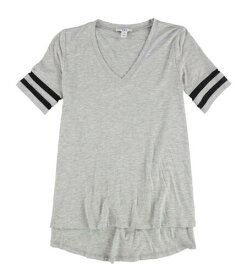 bar III Womens Illusion Varsity Basic T-Shirt Grey X-Small レディース