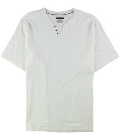 Alfani Mens Split Neck Henley Shirt White Big 2X メンズ