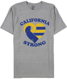 レベル Next Level Mens California Strong Graphic T-Shirt Grey Large メンズ