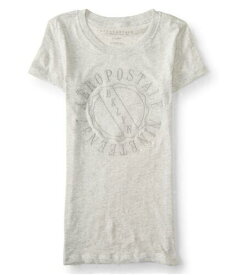 Aeropostale Womens Bklyn Nineteen 87 Embellished T-Shirt Grey X-Small レディース