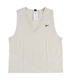 リーボック Reebok Womens Mixed Media Tank Top Beige Medium レディース