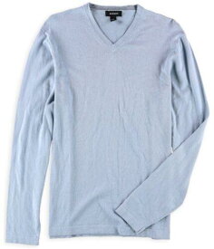 Alfani Mens Long Sleeve Textured Pullover Sweater Blue Medium メンズ
