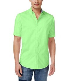 Club Room Mens Bancroft Poplin Button Up Shirt Green X-Large メンズ