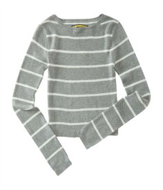Aeropostale Womens Striped Pullover Sweater Grey X-Small レディース
