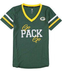 ジースリー G-III Sports Womens Packers Studded Embellished T-Shirt Green Small レディース
