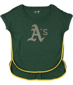ジースリー G-III Sports Womens Oakland Athletics Embellished T-Shirt Green Medium レディース