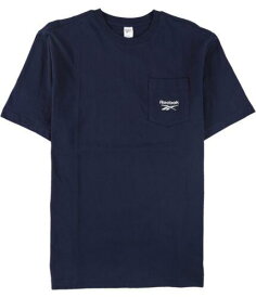 リーボック Reebok Mens Pocket Basic T-Shirt Blue Medium メンズ