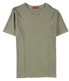 n:philanthropy Mens Liam Deconstructed Basic T-Shirt Green Large メンズ