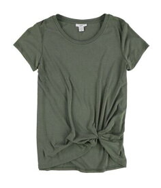 bar III Womens Tie Front Basic T-Shirt Green Medium レディース