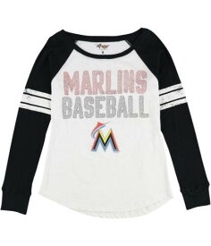 ジースリー G-III Sports Womens Miami Marlins Embellished T-Shirt White Medium レディース