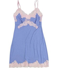 P.J. Salvage Womens Two Tone Lace Detail Pajama Night Gown Blue Small レディース