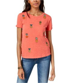 ラッキー Lucky Brand Womens Pineapple Basic T-Shirt Orange Small レディース