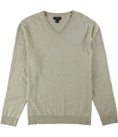 Alfani Mens V-Neck Pullover Sweater Beige Large メンズ