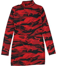 Tags Weekly Womens Turtleneck Camouflage Bodycon Dress Red X-Small レディース