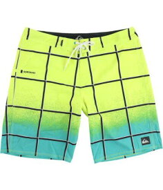 クイックシルバー Quiksilver Mens Windowpane Gradient Swim Bottom Board Shorts Yellow 38 メンズ