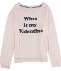 P.J. Salvage Womens Wine Is My Valentine Pajama Sleep T-shirt Pink X-Large レディース