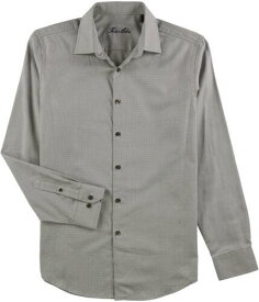 Tasso Elba Mens Dobby Button Up Shirt Beige XX-Large メンズ