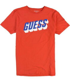 ゲス GUESS Mens Guess Graphic T-Shirt Orange Large メンズ