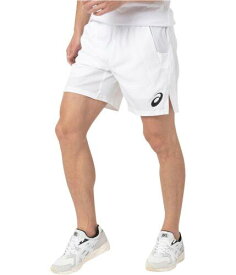 アシックス ASICS Mens Tennis 7in Athletic Workout Shorts White X-Large メンズ