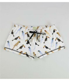 P.J. Salvage Womens Parakeets and Toucans Pajama Shorts White X-Small レディース