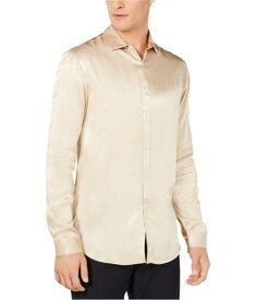 I-N-C Mens Eddie Button Up Shirt Beige XX-Large メンズ