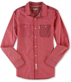 マークエコー Marc Ecko Mens Utility Ox Ls Button Up Shirt Red Medium メンズ