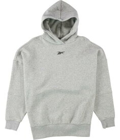 リーボック Reebok Womens Oversized Hoodie Sweatshirt Grey Small レディース