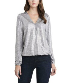 ヴィンス Vince Camuto Womens Shine Pullover Blouse Grey XX-Small レディース