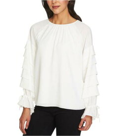 1.STATE Womens Tiered Knit Blouse Off-White Large レディース