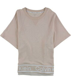 カルバンクライン Calvin Klein Womens Logo Basic T-Shirt Orange 1X レディース