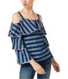 I-N-C Womens Tiered-Sleeve Knit Blouse レディース