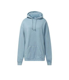 リーボック Reebok Womens Natural Dye Oversized Hoodie Sweatshirt Blue Medium レディース