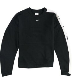 リーボック Reebok Womens Meet You There 2 Tone Sweatshirt Black Small レディース