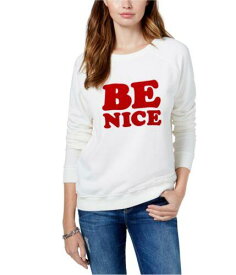ban.do Womens Be Nice Pullover Sweater White Small レディース