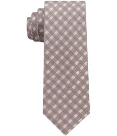 ディーケーエヌワイ DKNY Mens Shadow Grid Self-tied Necktie Beige One Size メンズ