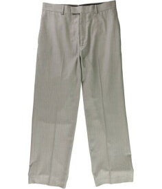 ペリーエリス Perry Ellis Mens Pinstripe Casual Trouser Pants Beige 32W x 30L メンズ