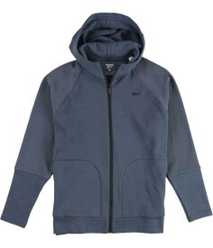 リーボック Reebok Womens Full Zip Training Hoodie Sweatshirt Blue Medium レディース