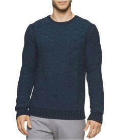 カルバンクライン Calvin Klein Mens Textured Knit Sweater Blue XX-Large メンズ