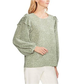 ヴィンス Vince Camuto Womens Flutter Pullover Blouse Green Large レディース