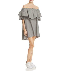 MLM Label Womens Ruffle Tunic Dress Grey X-Small レディース