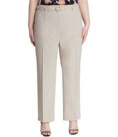 カルバンクライン Calvin Klein Womens Belted Casual Trouser Pants Beige 24W レディース