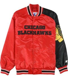 STARTER Mens Chicago Blackhawks Varsity Jacket Red Large (Regular) メンズ