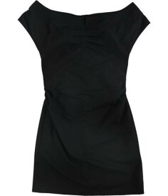 ヘルムートラング Helmut Lang Womens Ruched Bodycon Off-Shoulder Dress Black 10 レディース