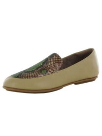 フィットフロップ Fitflop Womens Lena Snake Print Leather Loafer Shoes Lime Green US 8 レディース