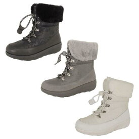 フィットフロップ Fitflop Womens Holly Shearling Lace Up Winter Boot Shoes レディース