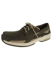 ダナム Dunham Mens Captain Slip Resistant Boat Shoes Olive US 7 XW メンズ